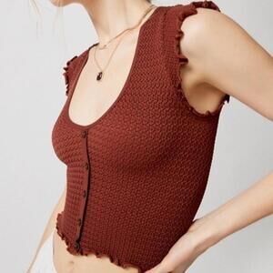 Urban Outfitters Ida Seamless Top Brown XS/S